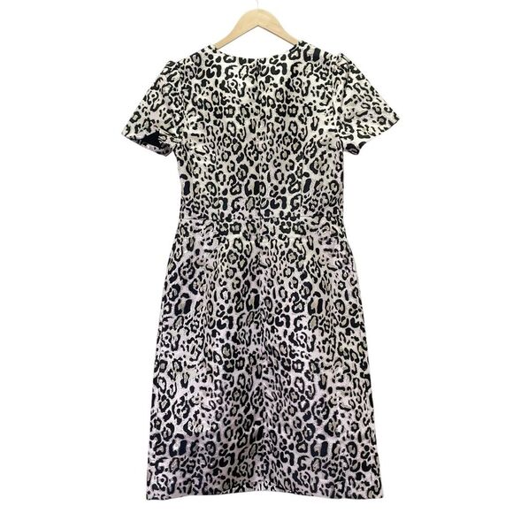 NWT Rachel Parcell Metallic Leopard Print Cocktail Dress Tan Black Size Medium - Picture 4 of 15
